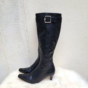 Coach adrianna black tall leather knee high boots
